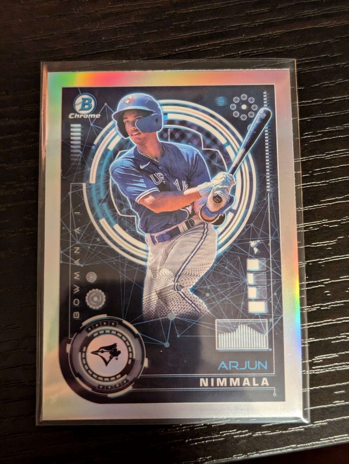 Arjun Nimmala 2024 Topps Bowman Chrome AI Insert BAI-18 Blue Jays