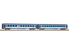 PIKO 58270 2er Set Personenwagen Eurofima 2. Klasse CD, Ep. VI, DC, H0