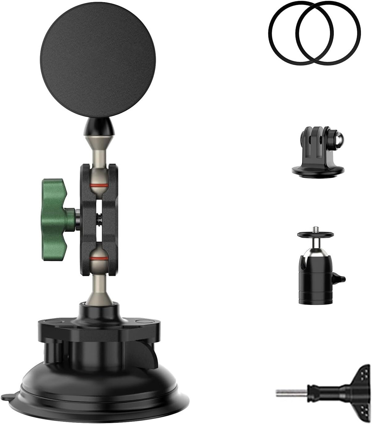 Magnetic Cell Phone Holder 360 Double Ballhead Magic Arm Universal Dashboard