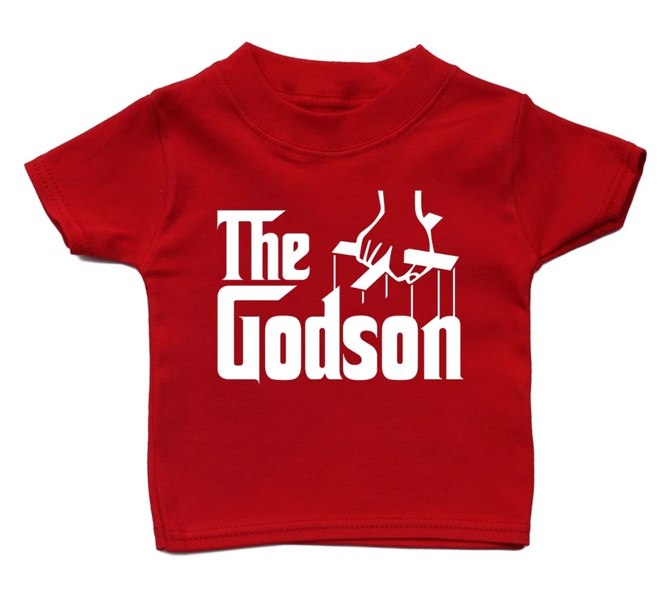 FUNKYTOTZ The Godson T Shirt Baby Cute Boy Girl Present Funny Fun Kid Birthday Gift Funky