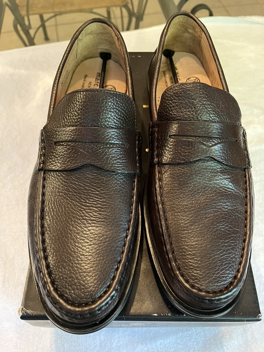 BRAND NEW Marc Joseph NY Cortland Street Whiskey Brushed Leather Loafers Size 10 Hamilton Pl, Men – Marc Joseph New York main image 3