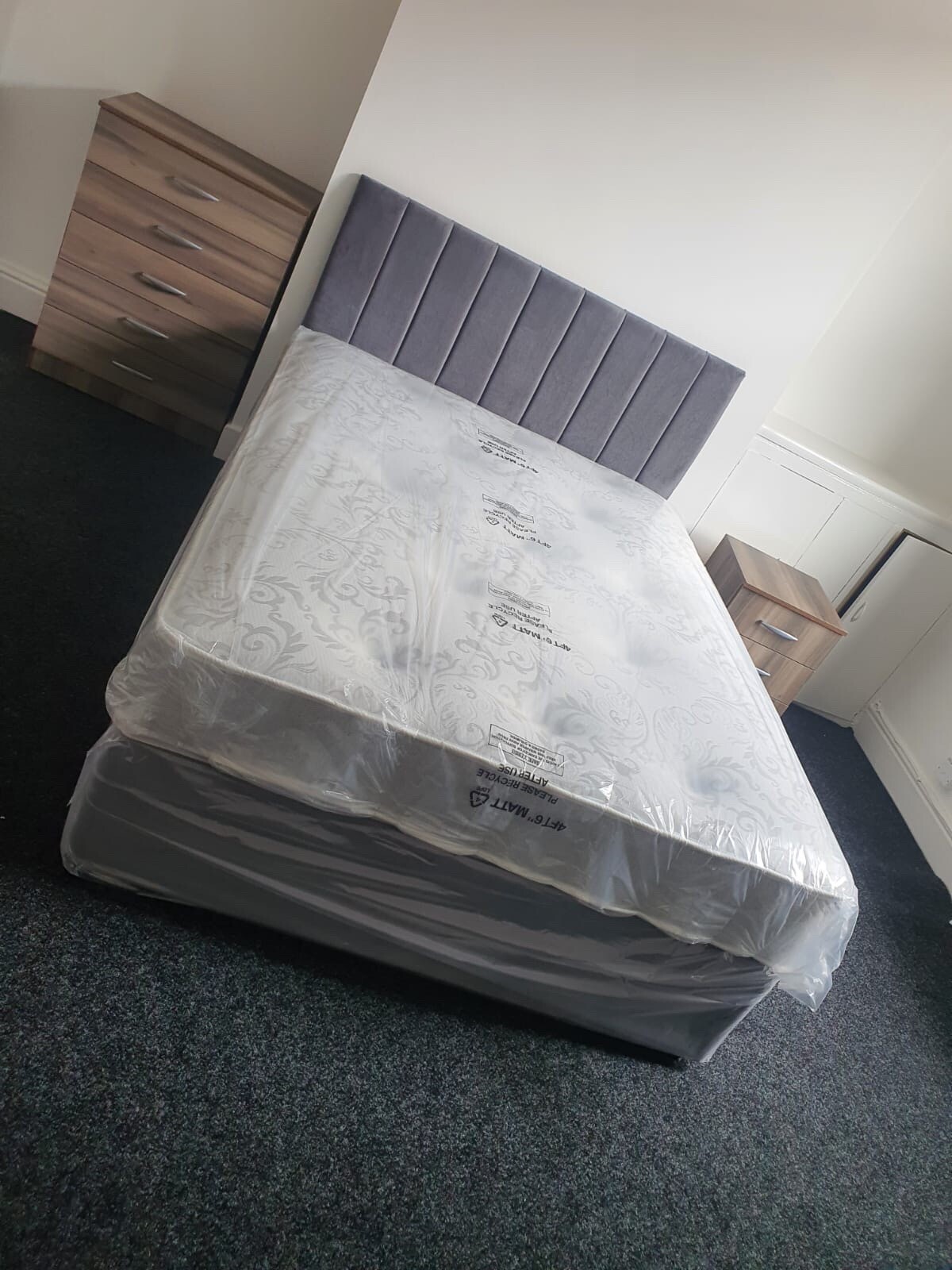 Brand New Double Bed With Headboard And Mattress eBay