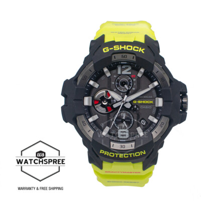 Casio G-Shock GRAVITYMASTER Solar Yellow Resin Band Watch GR-B300RY-1A9