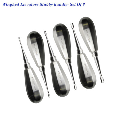  Zahngeflügelter Aufzug 6er Set Veterinär Luxationsinstrumente Größe 1,5 mm - 6 mm