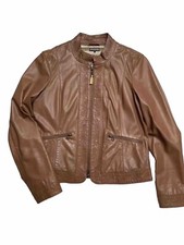 Women’s Maliparmi Tribal Leather Jacket Embroidered 44/ Us 8 Uk 12 Silk Lining