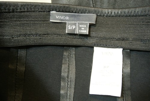 NEW VINCE. Girls' Stretch-Leather Leggings in Black - Size S #P22 - Picture 4 of 6