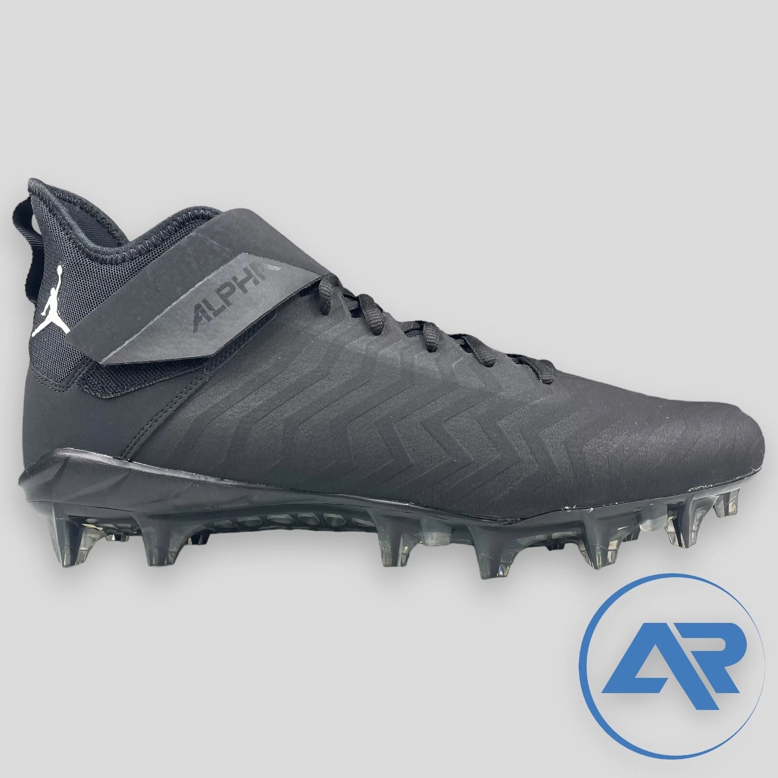 Nike Air Jordan Alpha Menace Pro 2 MID Black Size 14 Football Cleats CV1676-003