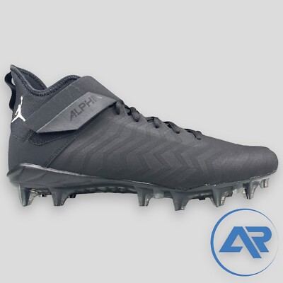 Nike Air Jordan Alpha Menace Pro 2 MID Black Size 14 Football Cleats CV1676-003