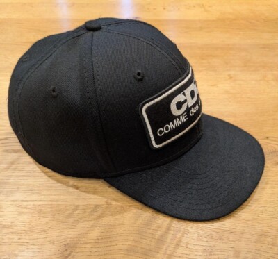 COMME DES GARCONS CDG Logo Cap Black with adjuster Men's COMME DES GARCONS CDG Logo Cap Black with adjuster Men's