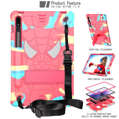 Shockproof Heavy Duty Case Stand Cover For Samsung Tab S7 FE S7 S8 Plus 11 12.4''