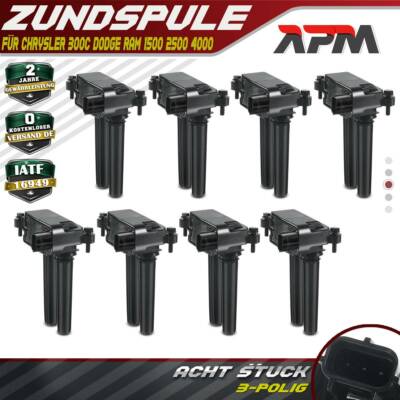 8x Zündspule für Chrysler 300C Dodge Ram 1500 2500 4000 Jeep Grand Cherokee 3