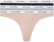 Calvin Klein Women s Carousel Cotton Thongs 3 Pack Medium 1259-284