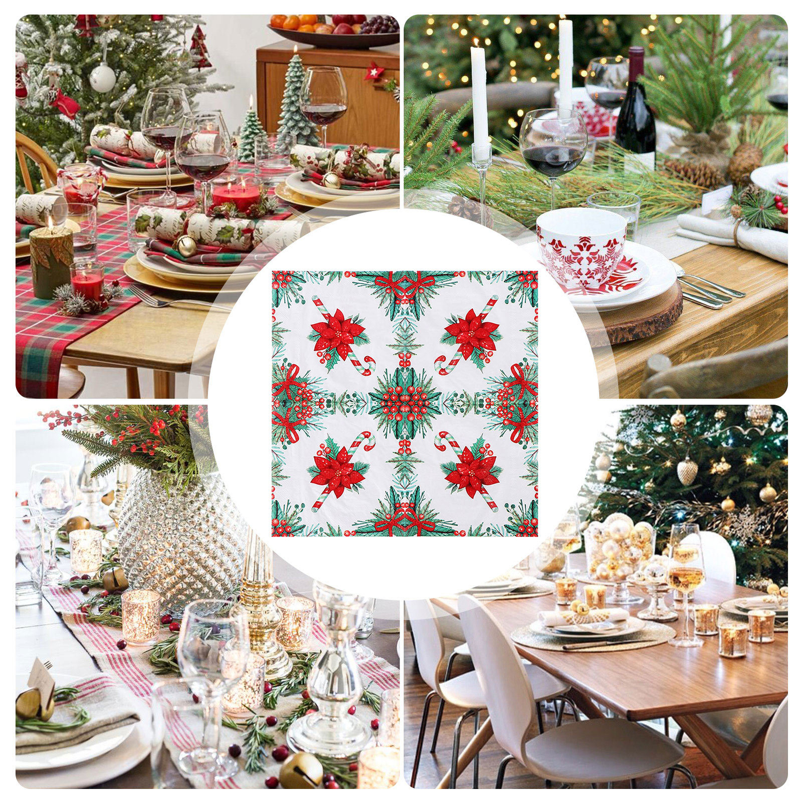 20PCS Christmas Napkins eBay
