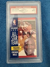 michael jordan fleer 1991 all-star team card #211 rare 1991-92 PSA 8 Graded Basketball NBA 1992 91 92 : Collectibles & Fine Art Rare Michael Jordan- Fleer 1991