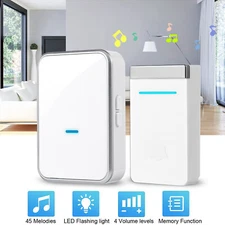 1 Receiver & 1 Transmitter Door Bell for Home, Kids Room, Business Entry - Light