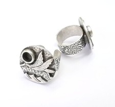 Bird Ring Blank Setting, Cabochon Mounting, Adjustable Resin Base, Inlay Ring