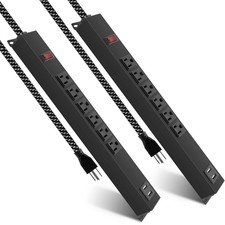 VILOBOS 6 Outlets 2 USB Power Strip Surge Protector 2PCS Wall Mountable Desktop