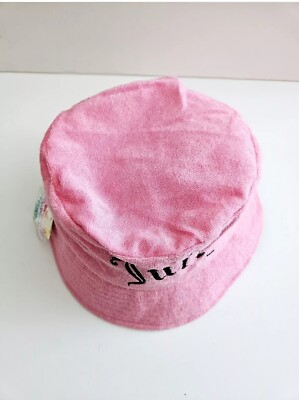 JUICY COUTURE X F21 Pink Terry Bucket Hat Forever 21 Juicy Pink Couture Velour Bucket Hat Black  main image 3