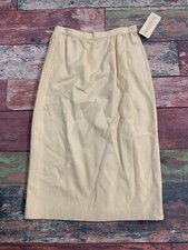 VINTAGE MISS PENDLETON GREEN 100 VIRGIN WOOL MIDI SKIRT WITH POCKETS SIZE 6