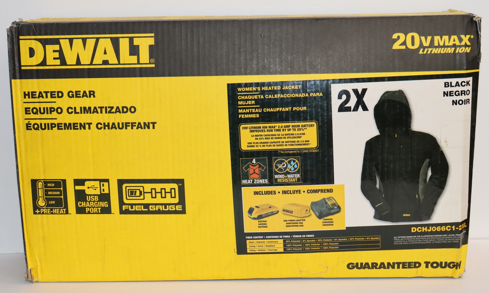 DEWALT XL DCHJ066C12XL 12V/20V MAX Women's Black Heated Jacket Kit eBay