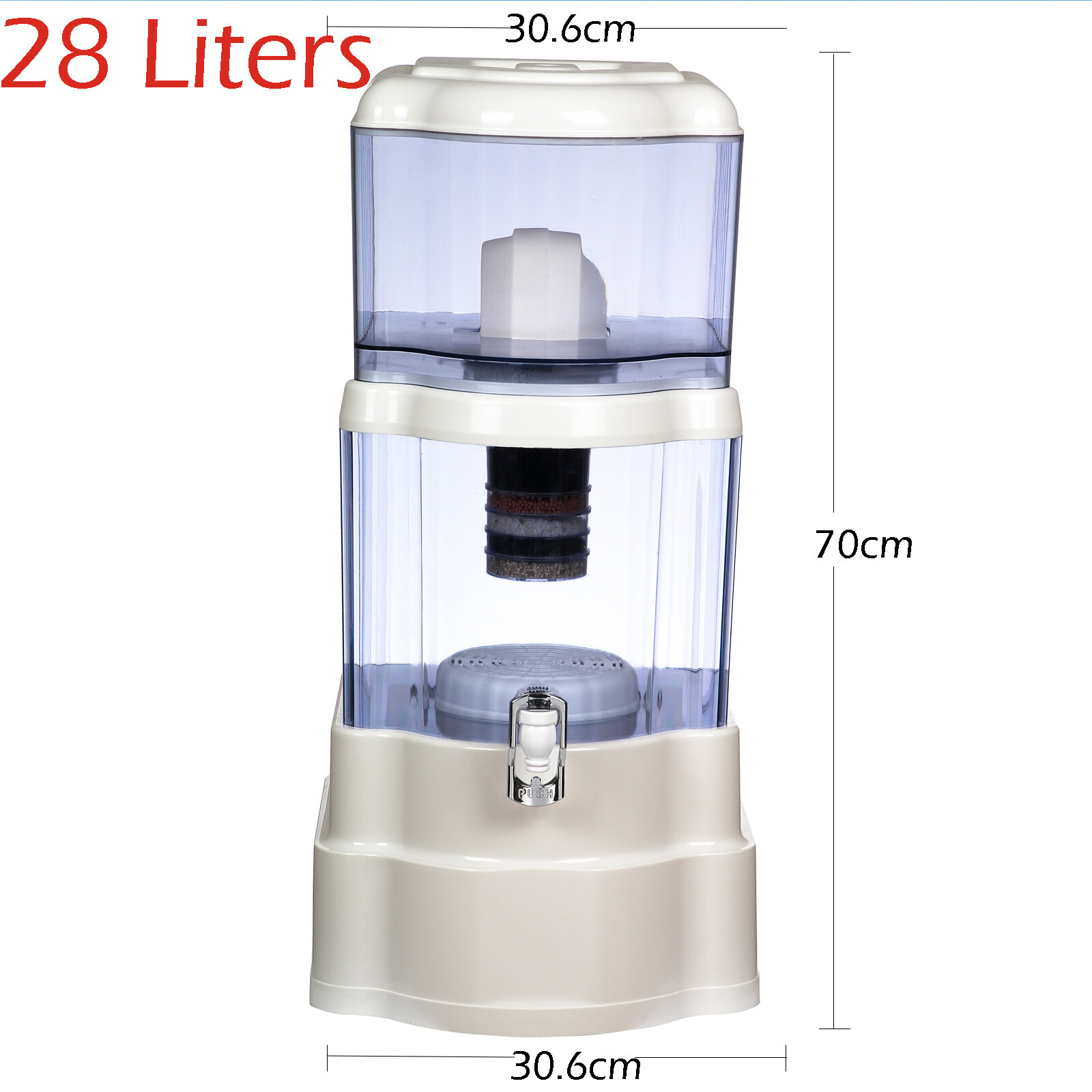 8 Stage Ceramic Water Purifier Carbon Filter Bottle 10L32L Bench Top Dispenser eBay