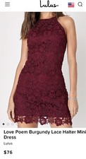large dress, wine burgundy, party, cocktail, date, homecoming dress. NWT, $76!