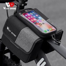 WEST BIKING Touchscreen Fahrrad Top Tube Front Rahmen Tasche Telefon Case 7"