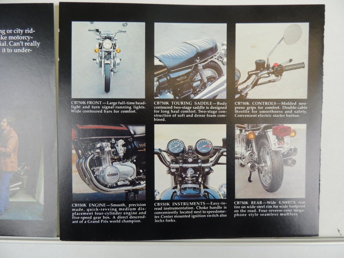 Vintage 1978 Honda CB 750K 550K Motorcycle Brochure and