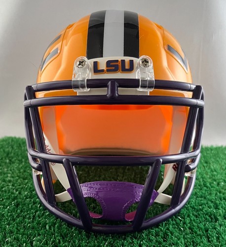 CUSTOM LSU TIGERS RIDDELL SPEED MINI HELMET - Picture 3 of 5