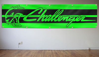 Challenger Hellcat Banner 2X8Ft Flag Racing Car Dodge Srt Muscle Car Man Cave