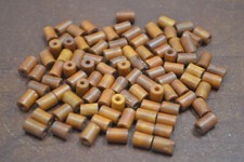 200 PCS DARK ORANGE BUFFALO BONE TUBE BEADING BEADS 9MM