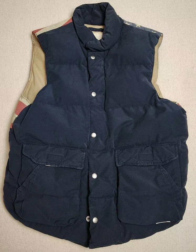 Vintage Ralph Lauren Denim & Supply USA Flag Down Puffer Vest SZ Medium - Image 2 of 4