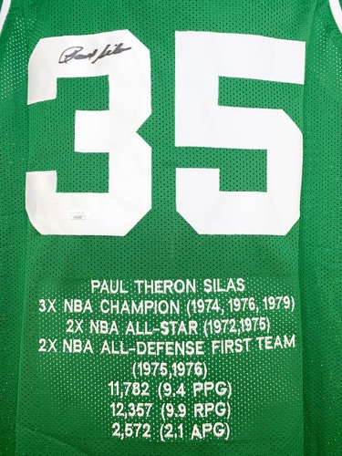 Paul Silas autographed signed jersey NBA Boston Celtics JSA COA Denver Nuggets - Picture 2 of 4