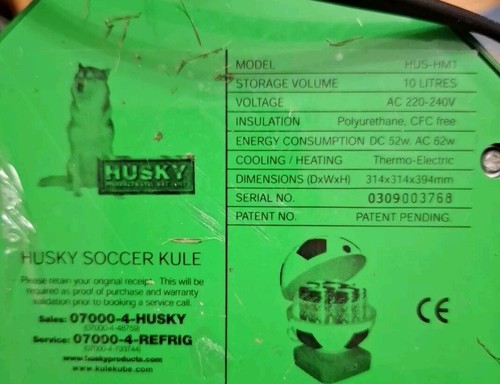 Husky HUS-HM1 Soccer Kule 10L Football-Shaped Mini Fridge Cooler Warmer +Adapter - Picture 12 of 12
