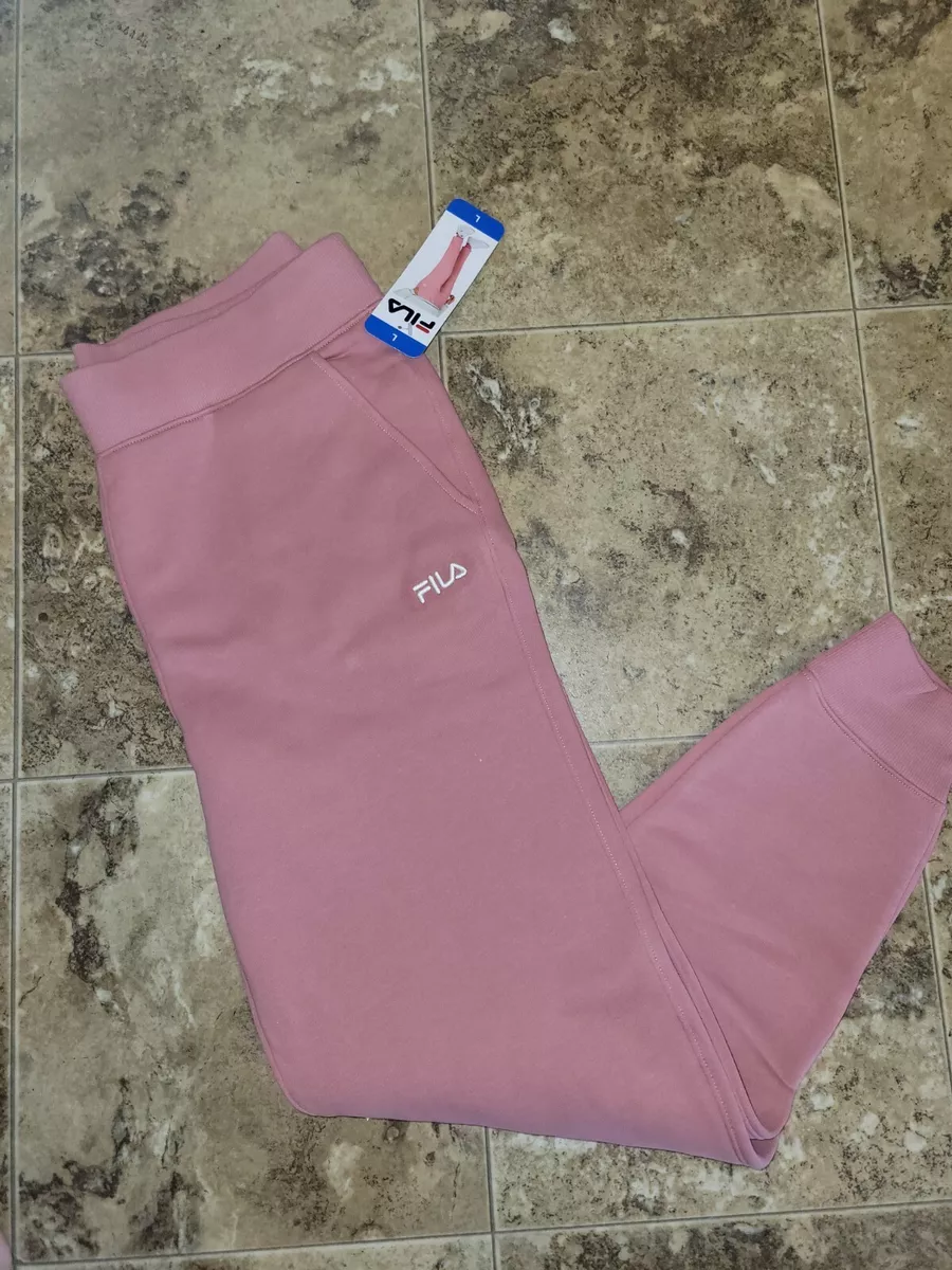 Womens Fila Sweat Pants Pink Dusty Rose Large L eBay