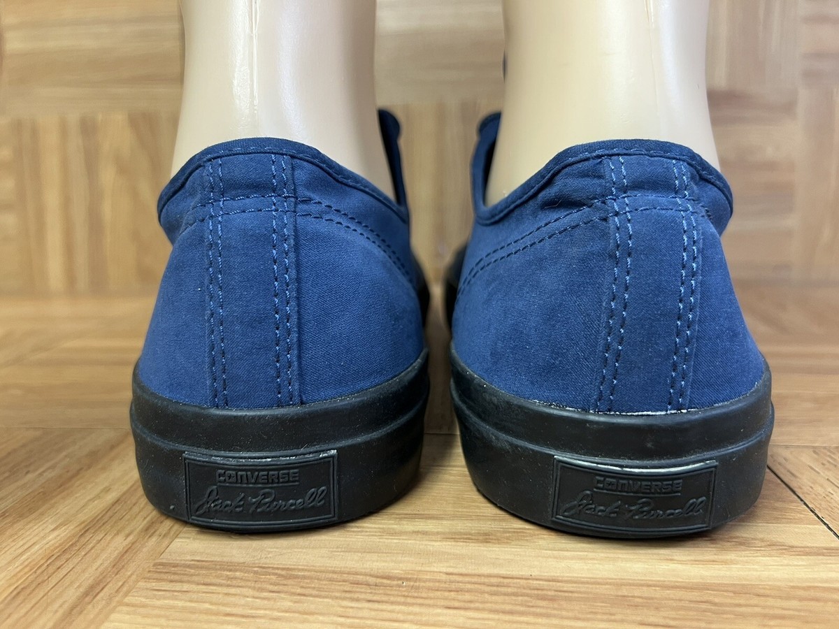 RARE🔥 Converse Jack Purcell Navy Blue Black Sole Sneakers Sz 11.5
