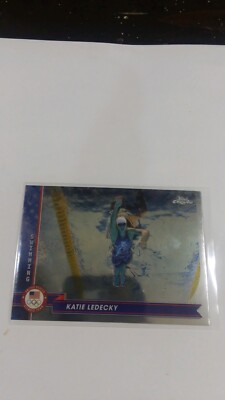 2024 Topps Chrome US Olympics Base #101 Katie Ledecky - Swimming