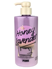 VICTORIA'S SECRET PINK HONEY LAVENDER SOOTHING BODY LOTION w/ HONEY 14 oz NEW