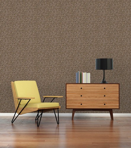 Papel pintado natural Profhome 377061-GU aspecto madera marrón mate 5,33 m2 - Imagen 5 de 6
