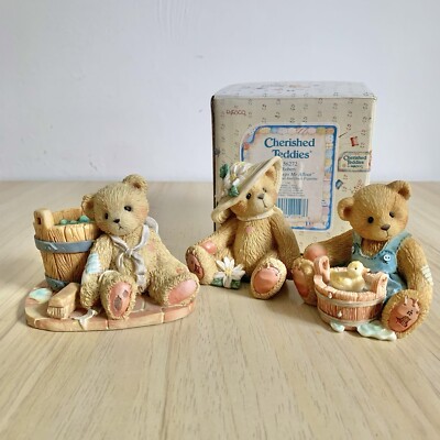 Cherished Teddies Konvolut x3 Joshua Dorothy Robert Ornament Vintage Frühling frisch