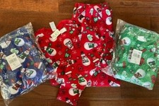 The Childrens Place Fleece Pajamas Size 7 8 Blue Snowman Boys Girls