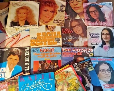 Schlager Single Vinly zum raussuchen GITTE-SACHA DISTEL-KARAT-KAREL GOTT-PEGGY M