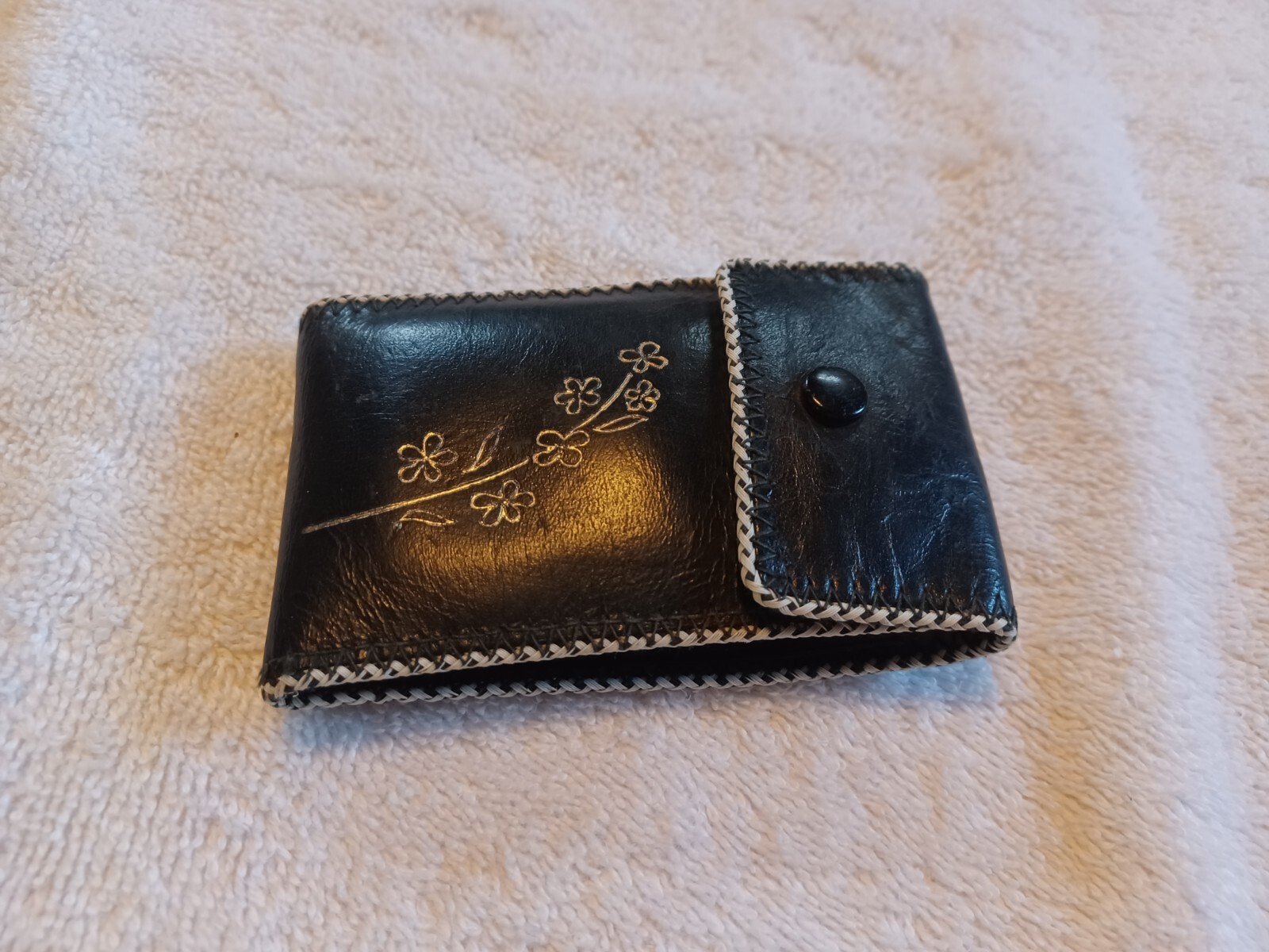 1960s Black Top Grain Cowhide Wallet Gem