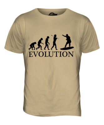 SURFER EVOLUTION OF MAN MENS T-SHIRT TEE TOP GIFT SURFING SURFBOARD