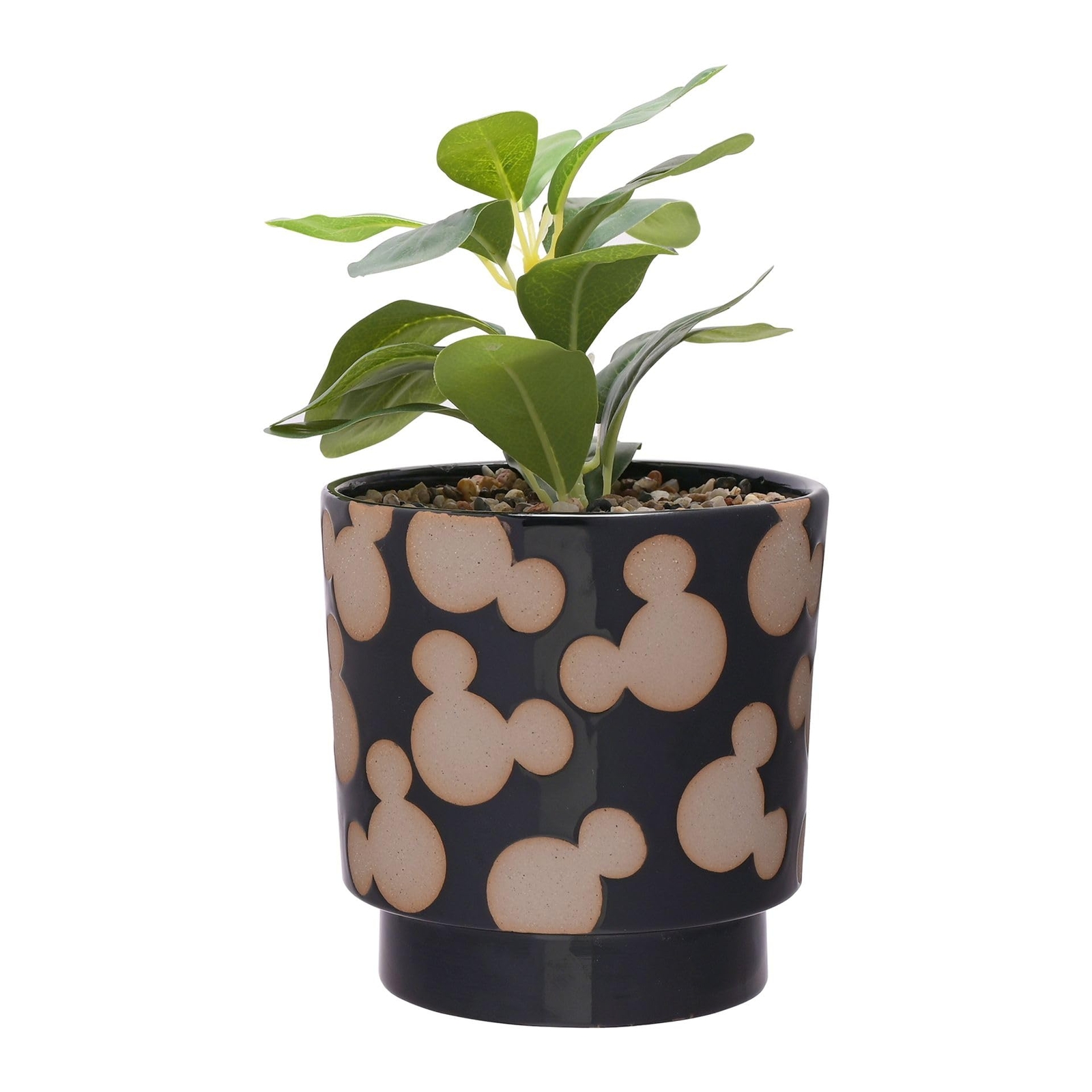 MICKEY - Shapes - Black&White - Planter with Faux ACC NUOVO