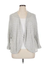 AB Studio Women Gray Cardigan XL