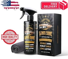 Real Carceracot Ceramic Coating Spray 16oz Nano Car Wax with Microfiber Towel