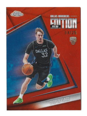 2025-26 Topps Chrome Update New Edition Cooper Flagg RC Orange Refractor #04/25