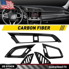 Carbon Fiber Look Dashboard Cover Air Vent Accessories For 2016-2020 Honda Civic Carbon Fiber Look Dashboard Cover Air Vent Accessories For 2016-2020 Honda Civic