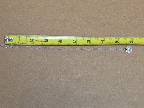 Colgante Sandollar Plata de Ley 925 Firmado Flor Corte Láser *VER FOTOS - Imagen 8 de 12